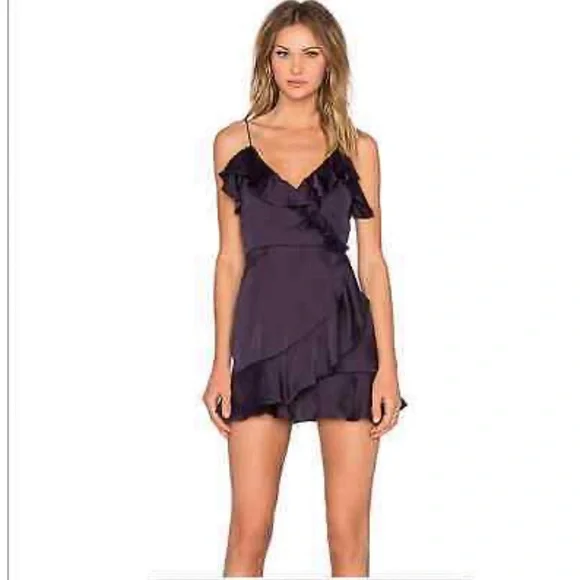 open lace back dress WW31506] Michael Costello x Revolve